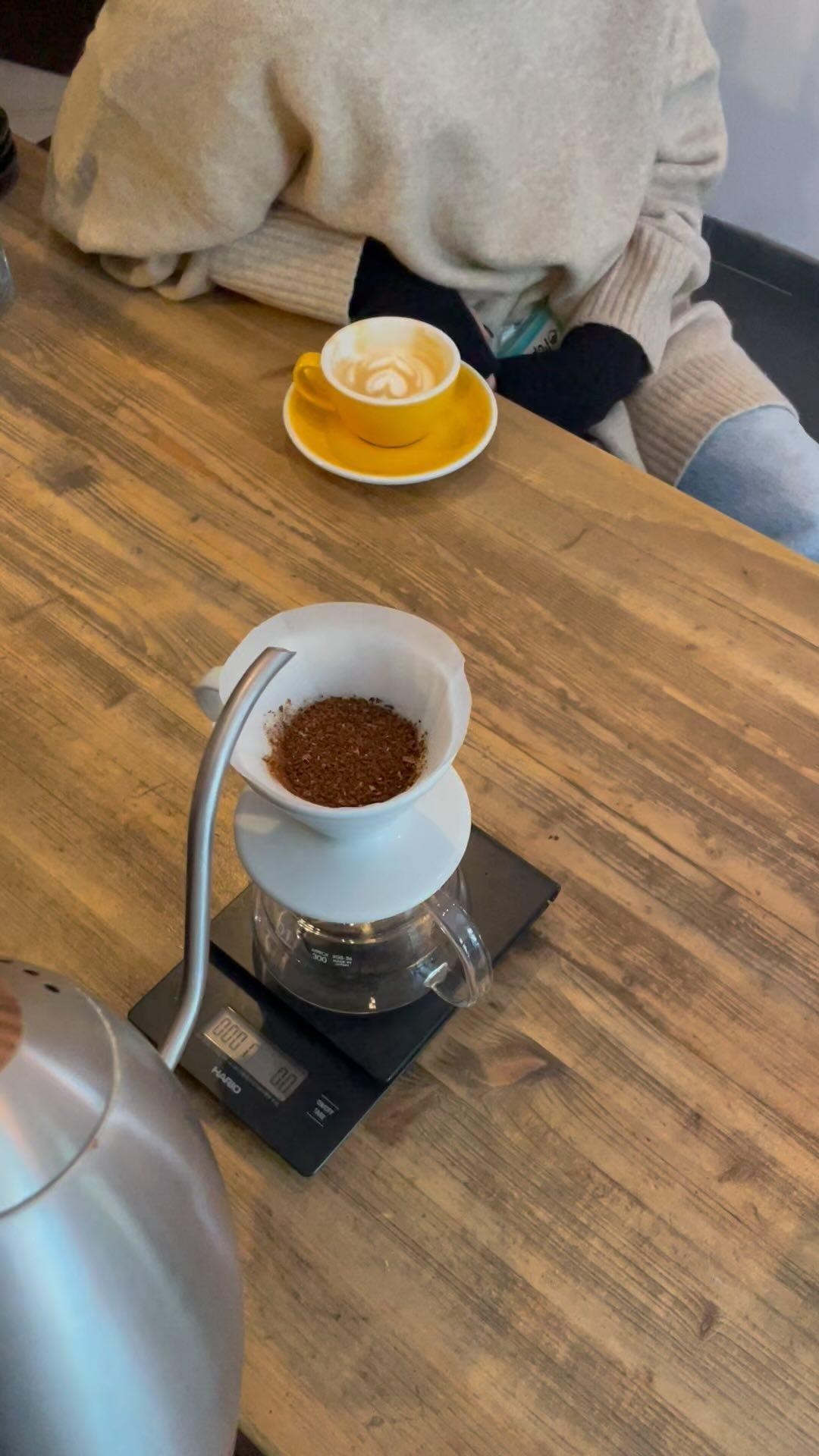 Brunch spread and coffee at RePlace